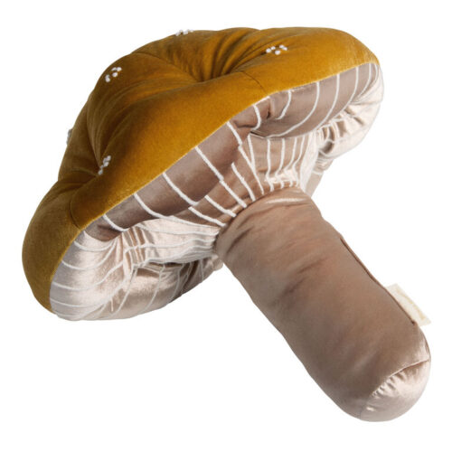 Amber Velvet Mushroom Shaped Throw Pillow Amber Velvet Mushroom Shaped Throw Pillow