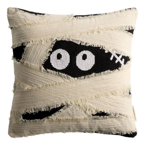 Black and White Halloween Mummy Throw Pillow Black and White Halloween Mummy Throw Pillow