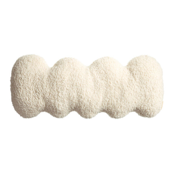 Extra Wide Boucle Squiggle Shaped Lumbar Pillow