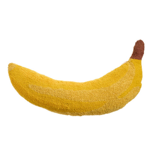 Extra Wide Yellow Banana Shaped Indoor Outdoor Floor Cushion
