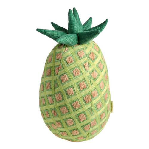 Green and Yellow Pineapple Shaped Indoor Outdoor Throw Pillow