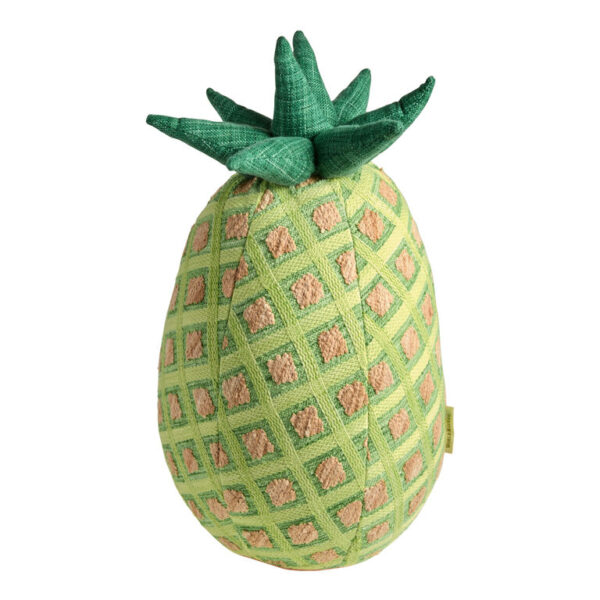 Green and Yellow Pineapple Shaped Indoor Outdoor Throw Pillow