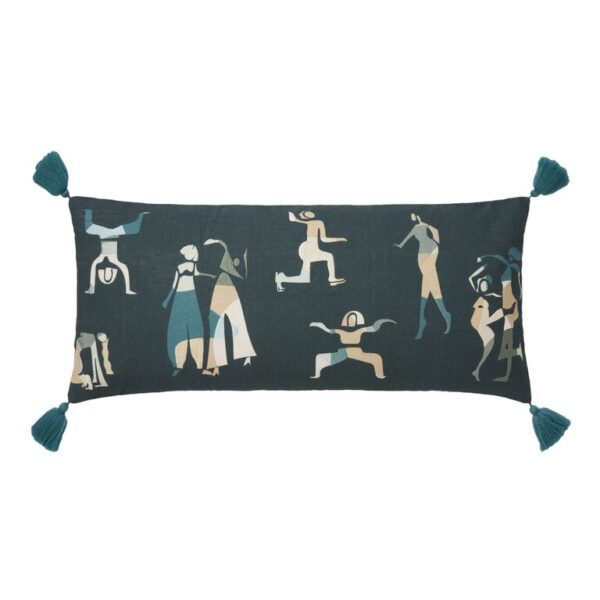 Justina Blakeney My Own Kinda Vibe Teal Lumbar Pillow