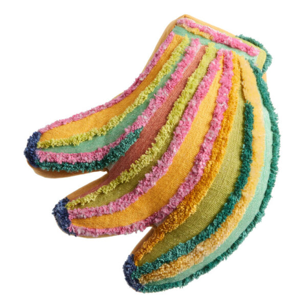 Multi Banana Bunch Shaped Indoor Outdoor Throw Pillow