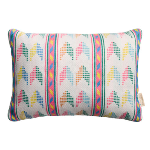 Multicolor Arrow Stripe Indoor Outdoor Lumbar Pillow