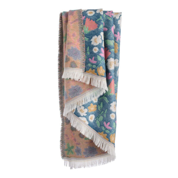 Multicolor Retro Print Jacquard Throw Blanket