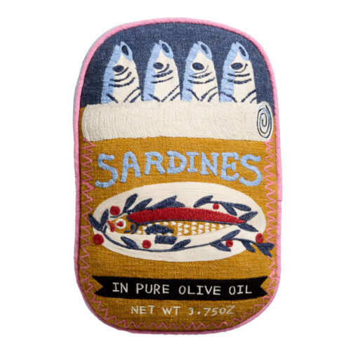 Multicolor Tinned Fish Shaped Throw Pillow Multicolor Tinned Fish Shaped Throw Pillow