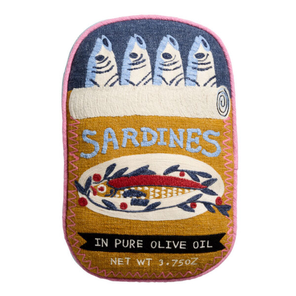 Multicolor Tinned Fish Shaped Throw Pillow