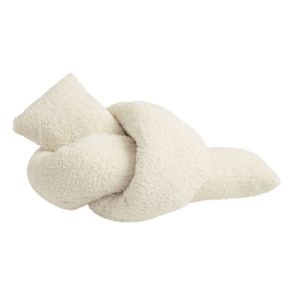Oversized Ivory Boucle Cylindrical Knot Floor Cushion Oversized Ivory Boucle Cylindrical Knot Floor Cushion