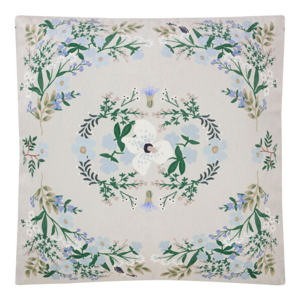 Rifle Paper Co. Gray And Blue Floral Floor Cushion Rifle Paper Co. Gray And Blue Floral Floor Cushion