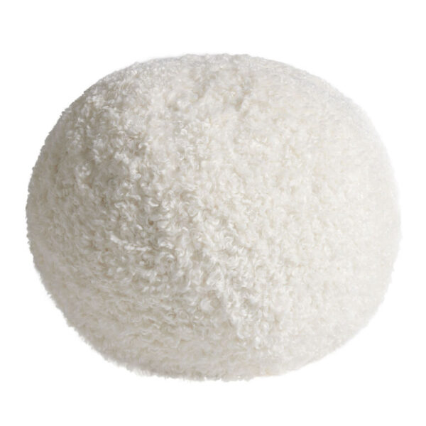 Round Boucle Sphere Throw Pillow Round Boucle Sphere Throw Pillow