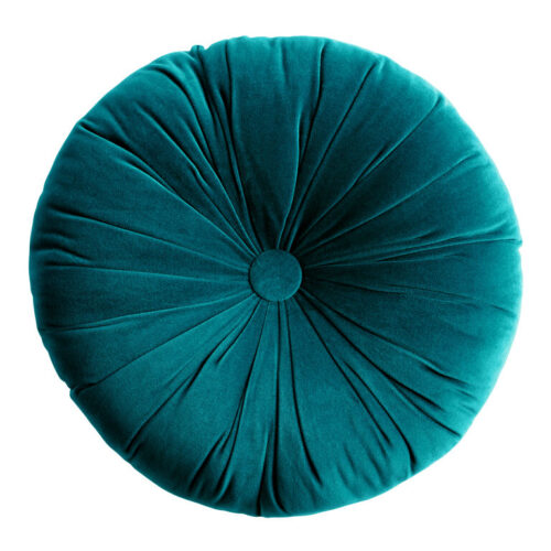 Round Tufted Velvet Throw Pillow