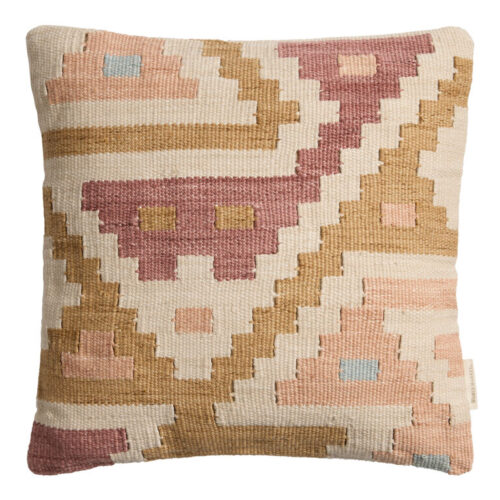 Terracotta Staggered Steps Indoor Outdoor Throw Pillow