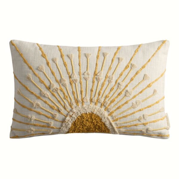 Tufted Embellished Sunrise Lumbar Pillow Tufted Embellished Sunrise Lumbar Pillow